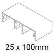 Knotwood Batten 25mm x 100mm Wide Female/Part B (KEB2525M Compatible) - 6500mm